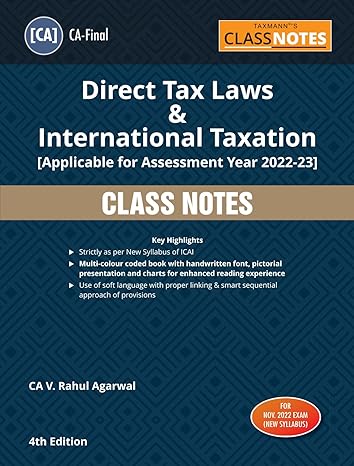 Direct Tax Laws & International Taxation (DT) | CLASS NOTES